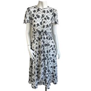 Shoshanna Floral Midi Dress Size 2 Boho Chic Cottage Whimsigoth Fairy Romantic